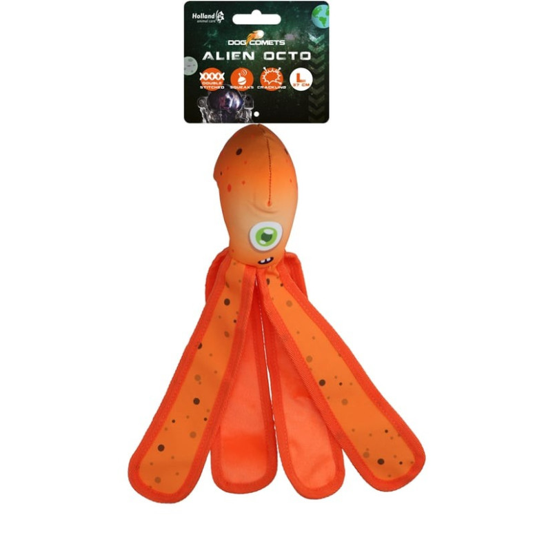 Jouet chien Dog Comets Alien Orange - 37cm - Flottant & crissant