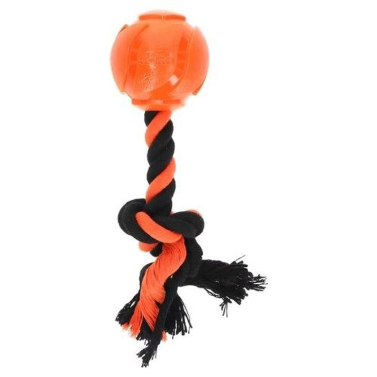 AstroTug Dog Comets : jouet chien orange, balle rebondissante 6cm