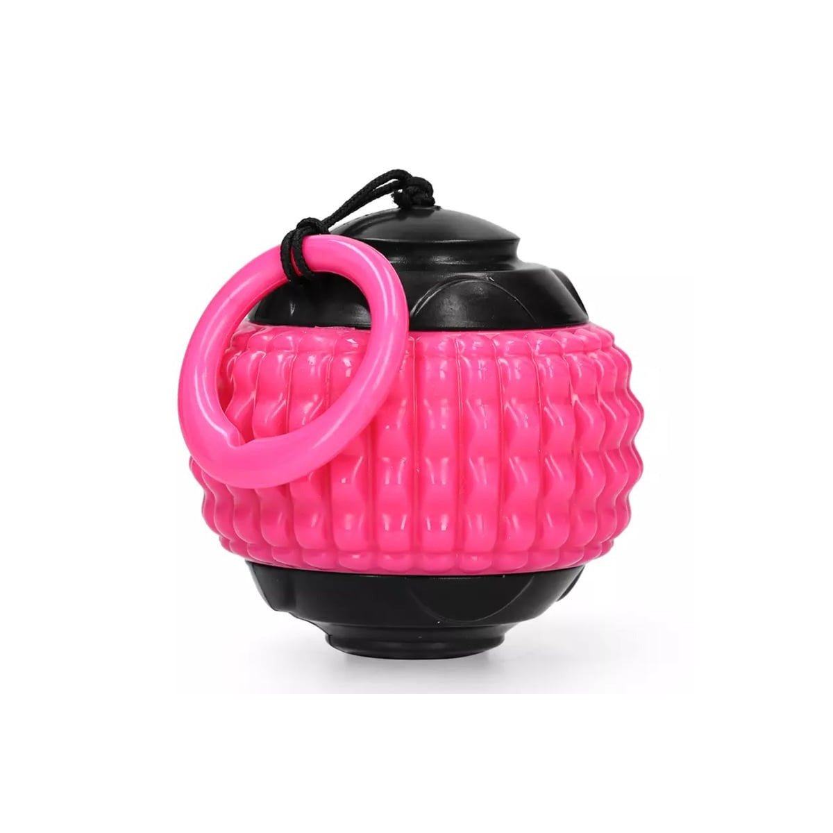 Jouet chien Dog Comets : balle lanceur rose 8 cm, rebond durable