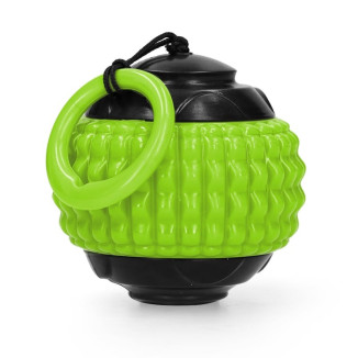 Jouet chien Dog Comets : balle lanceur vert 8cm, rebond ultra-durable