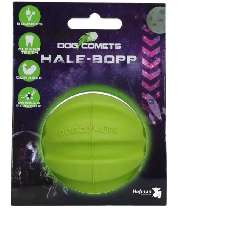 Dog Comets Balle Meteorite Vert 6cm : Jouet durable, rebond puissant