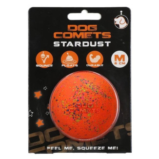 Jouet chien Dog Comets : balle Stardust orange, rebond ultra-durable