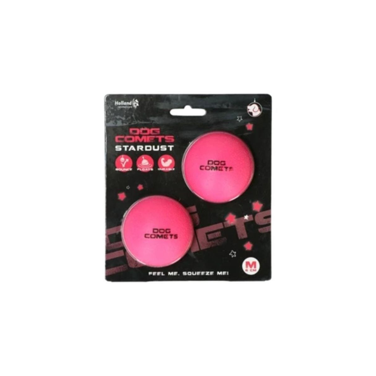 Jouet chien Dog Comets : Balle Stardust rose - 2X, flottante & durable