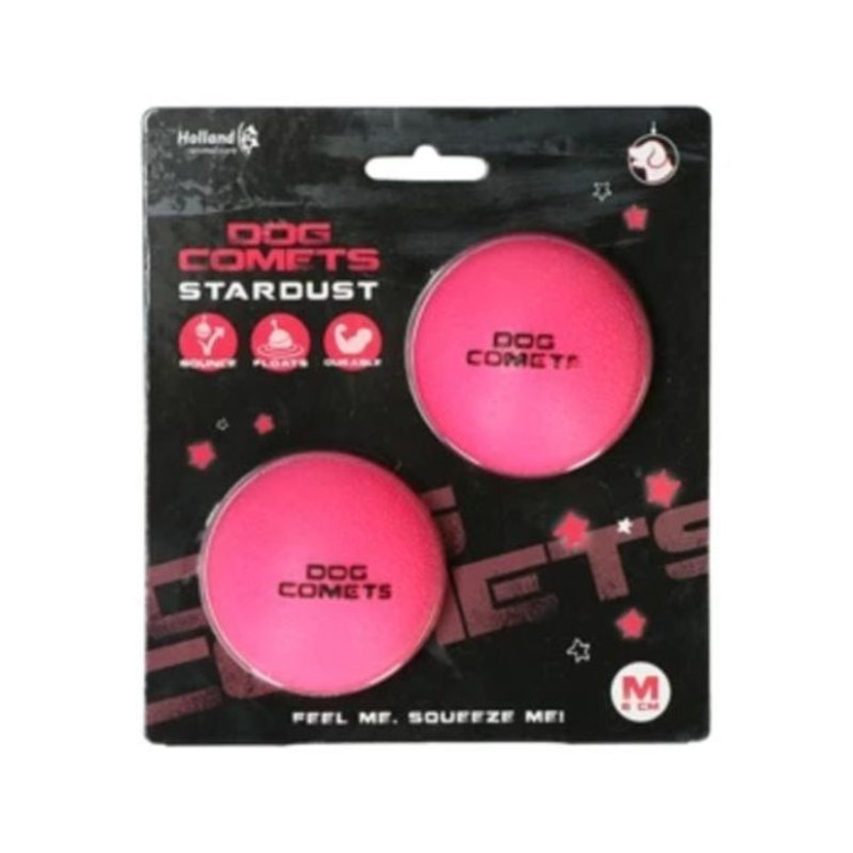 Jouet chien Dog Comets : Balle Stardust rose - 2X, flottante & durable