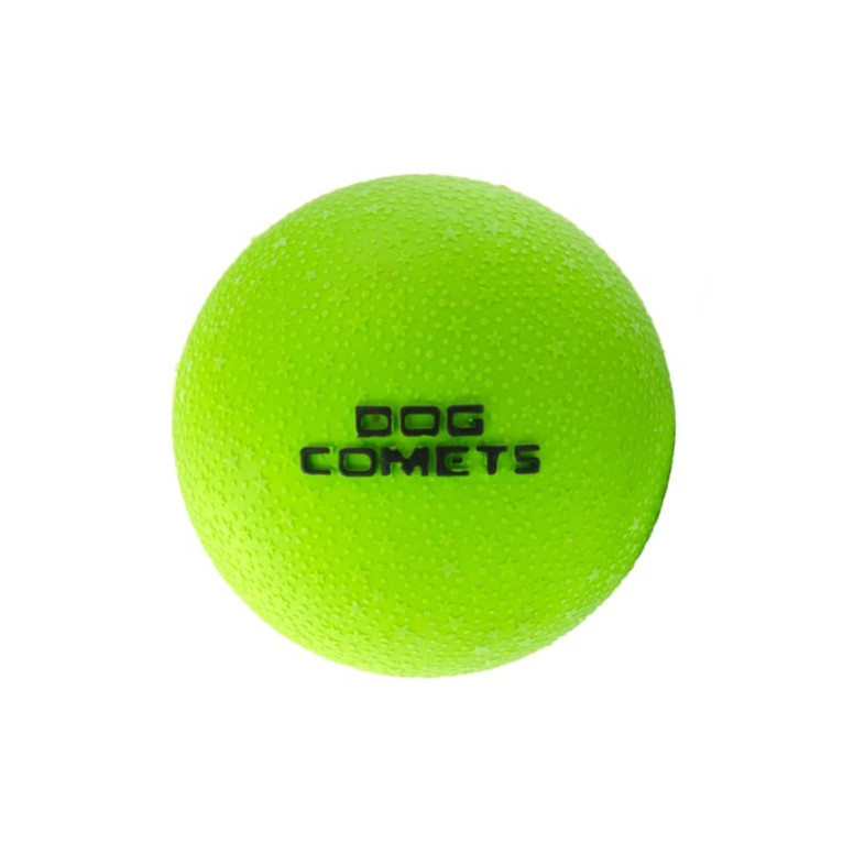 Jouet chien Dog Comets : balle Stardust verte 6cm, rebond et flottante