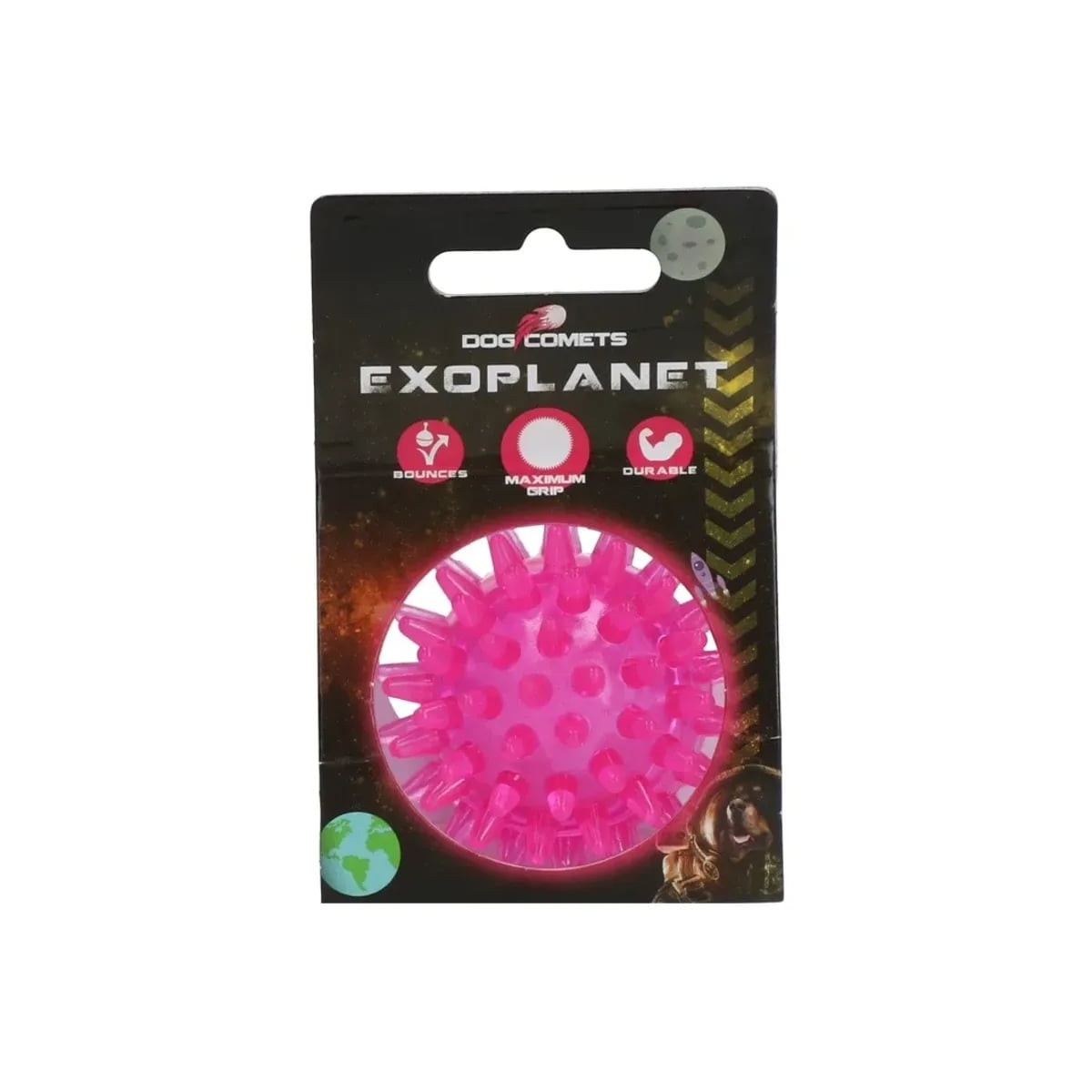 Jouet chien Dog Comets Exoplanet rose - Pics, couineur, jeu aquatique