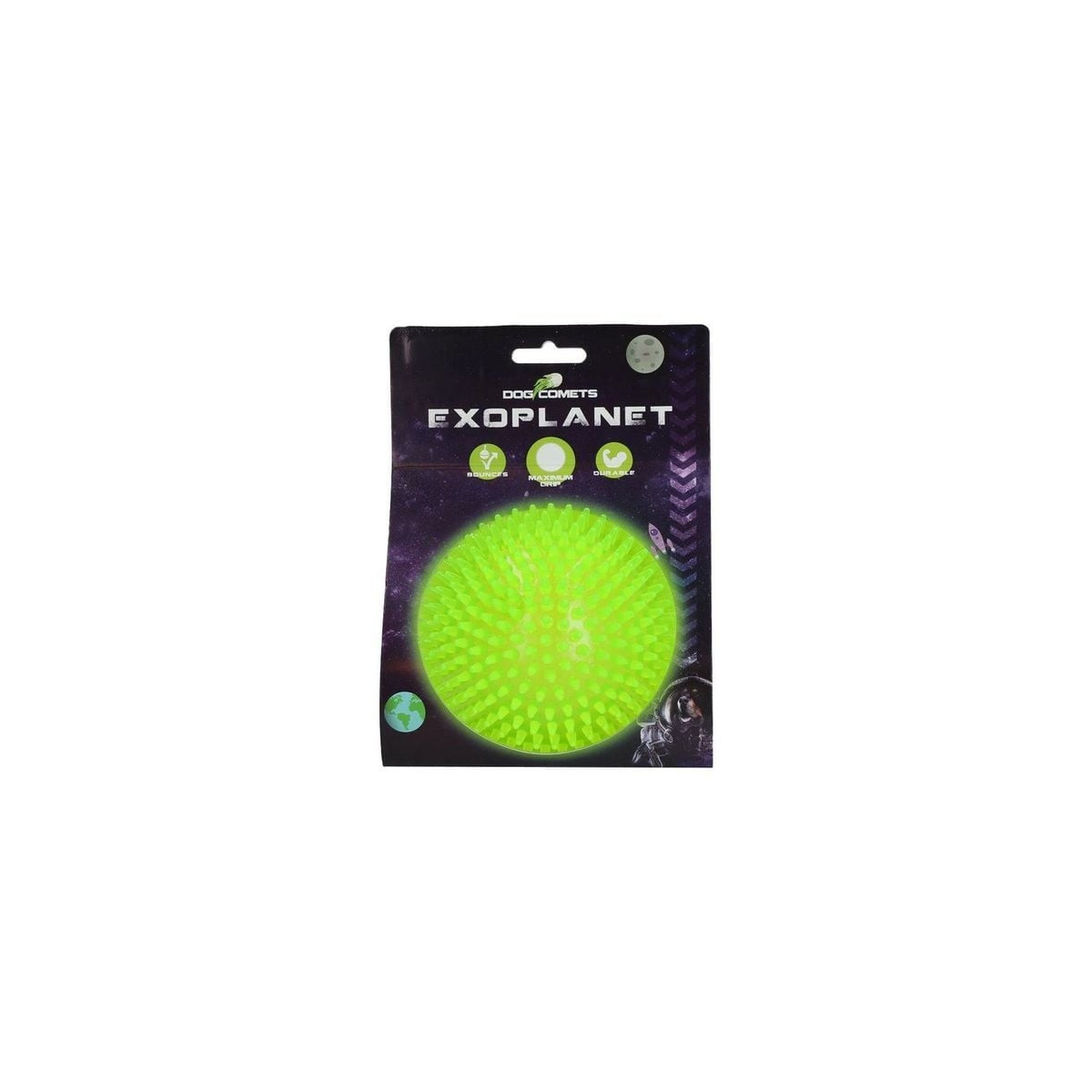 Balle chien Dog Comets Vert - Rebond, flottante, massage gencives