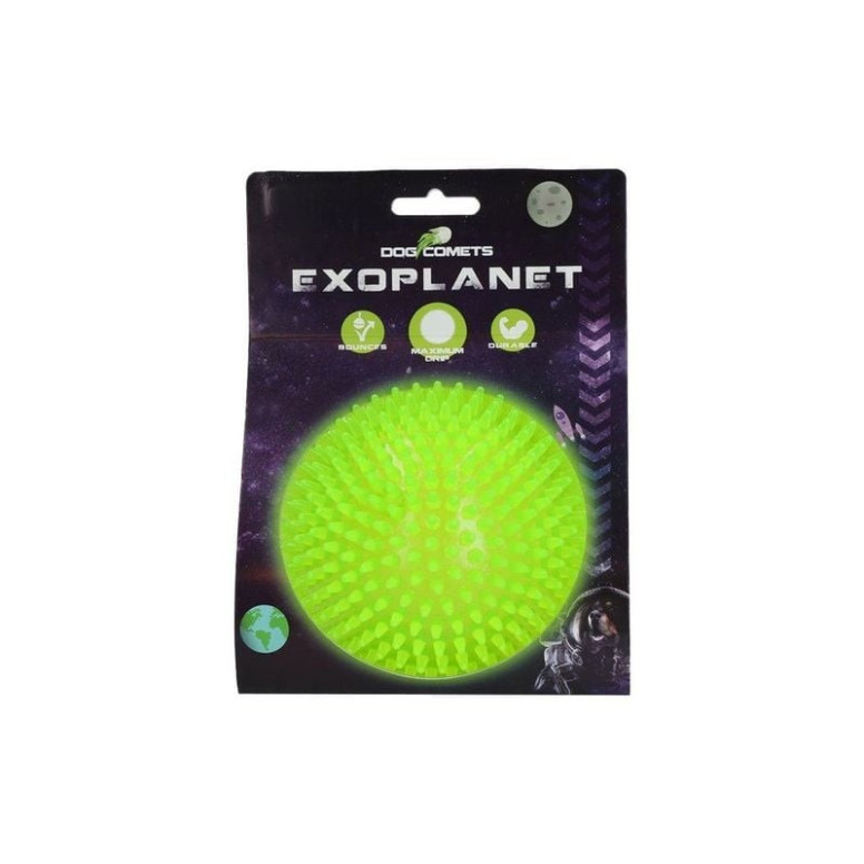 Balle chien Dog Comets Vert - Rebond, flottante, massage gencives