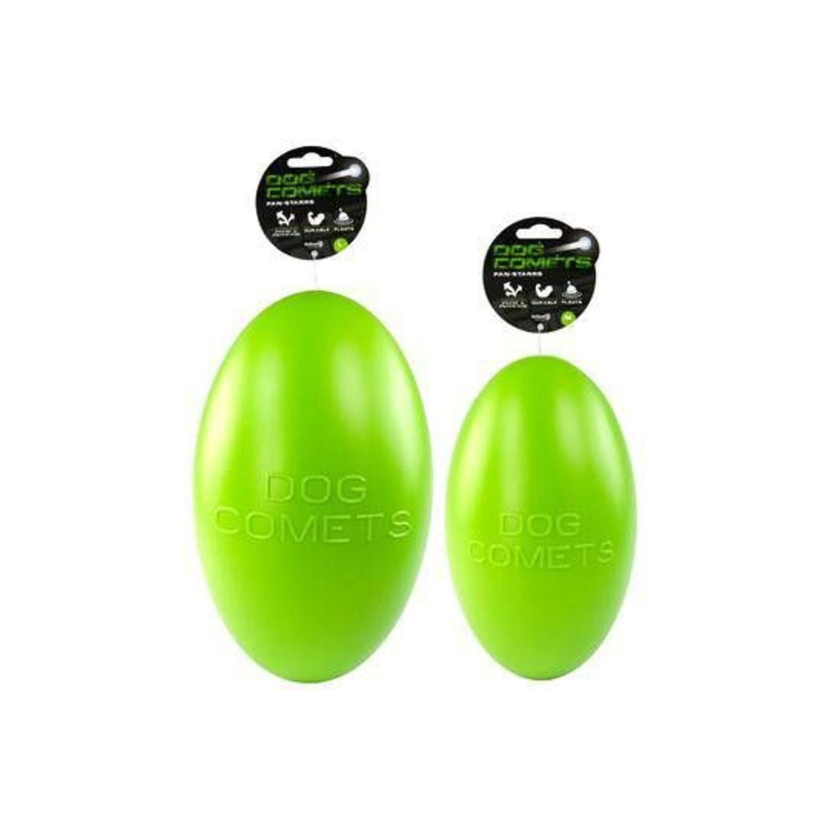 Dog Comets Ballon Rugby Orange - Jouet Chien Durable & Flottant M 20cm