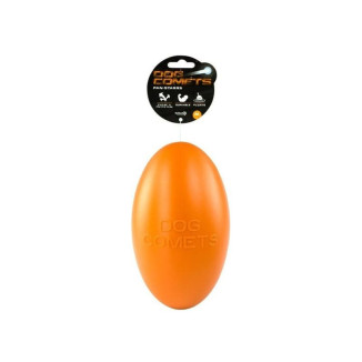 Dog Comets Ballon Rugby Orange - Jouet Chien Durable & Flottant M 20cm