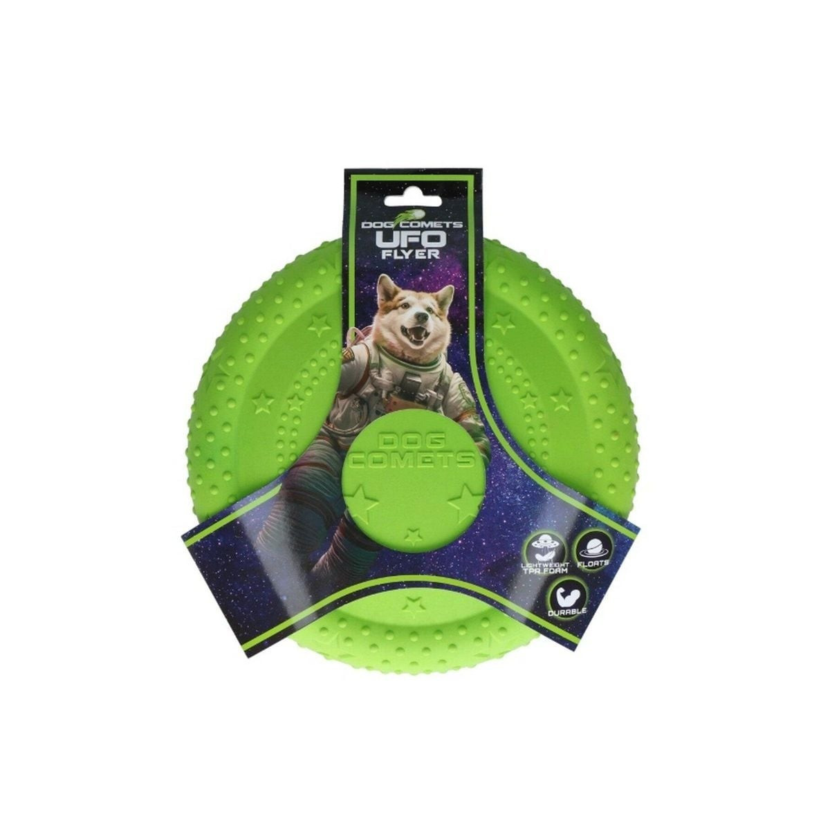 Dog Comets Frisbee UFO Vert 24cm : lancez et amusez votre chien