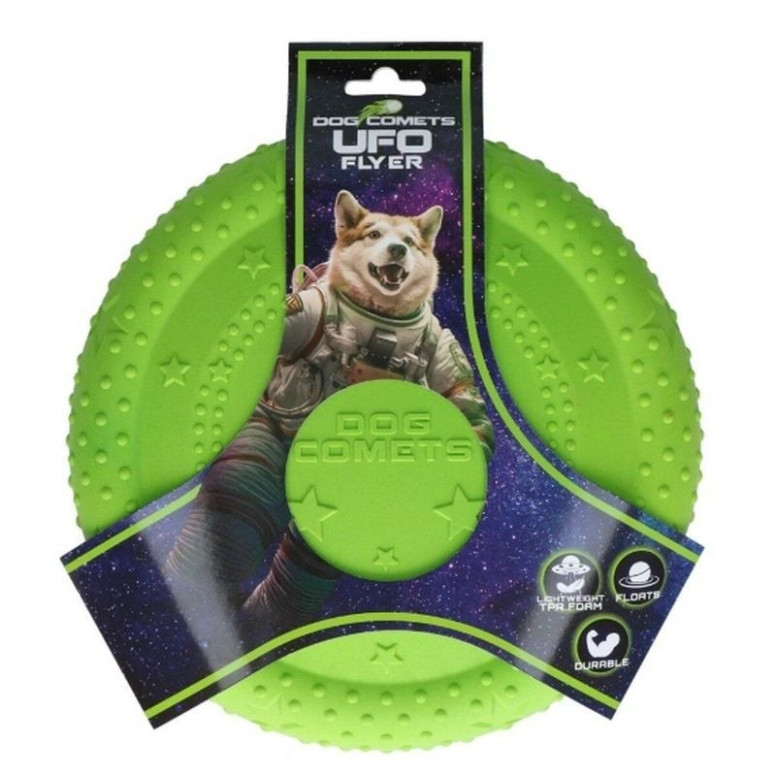 Dog Comets Frisbee UFO Vert 24cm : lancez et amusez votre chien