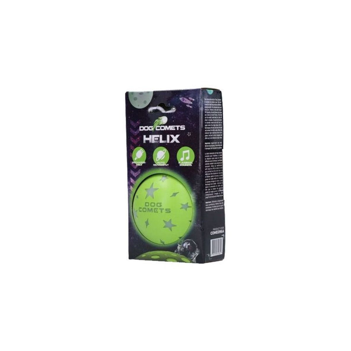 Jouet chien Dog Comets Helix : balle interactive vert 60 min autonomie