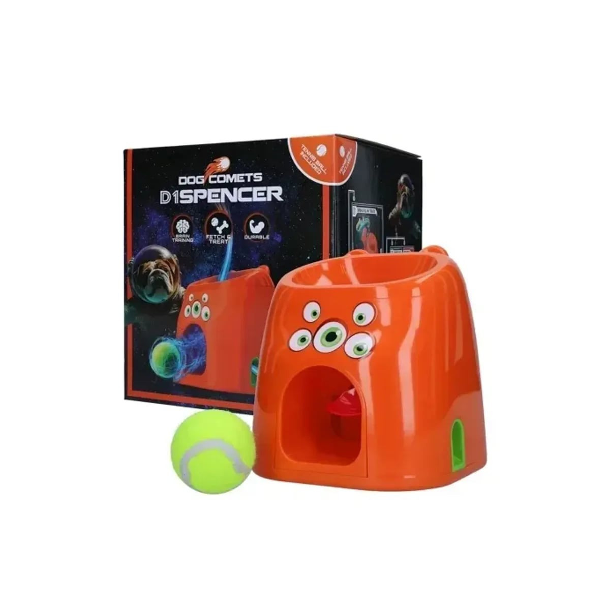 Lanceur de friandises chien Dog Comets 21cm - Jouet interactif 2-en-1