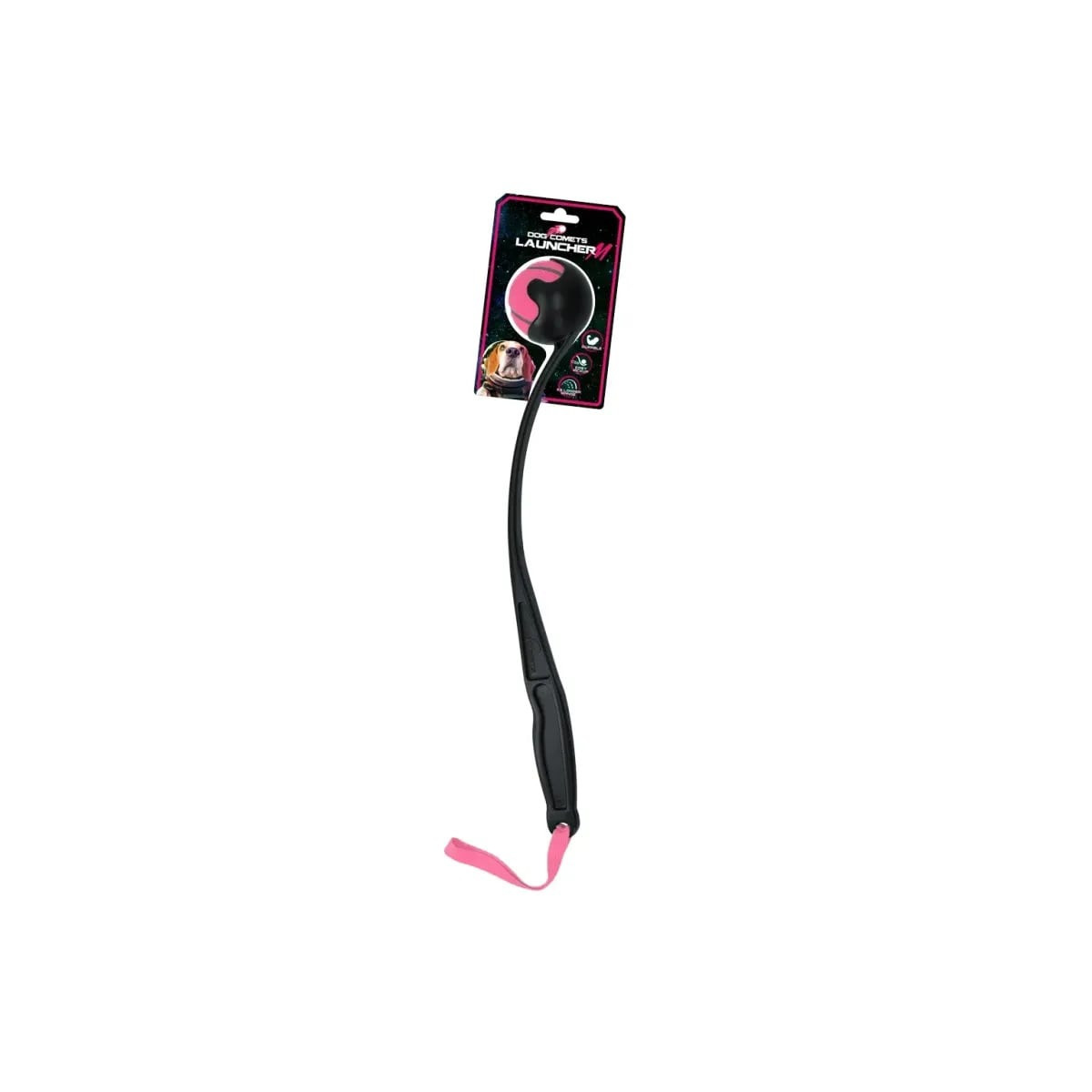 Lanceur de balle Dog Comets Rose - 48cm - Lance jusqu'à 3x plus loin