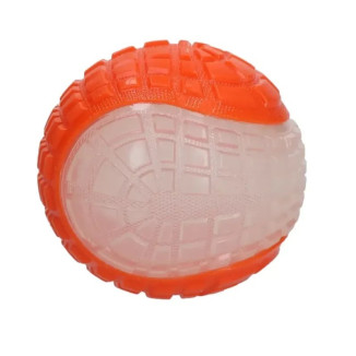 Jouet chien Dog Comets Lune Phospho Orange - Balle lumineuse 10 cm