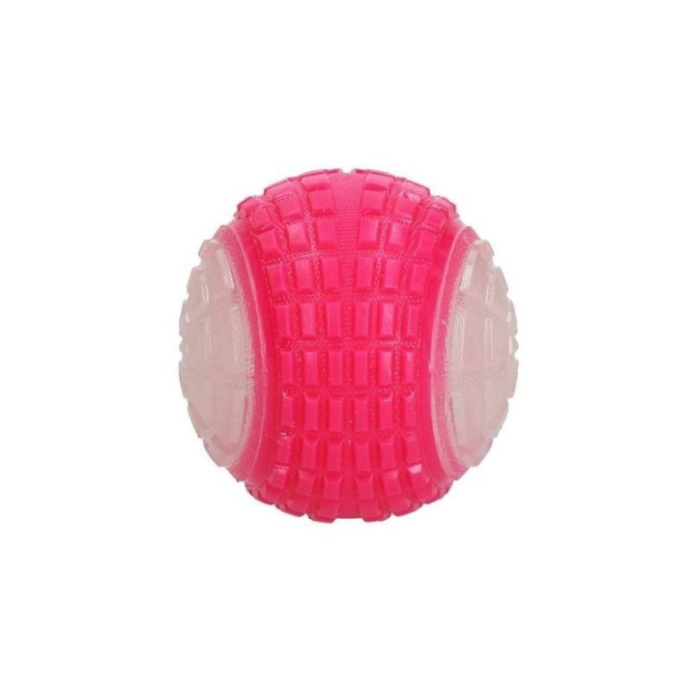 Balle phosphorescente Dog Comets Moon - Jouet chien rose 7,5 cm