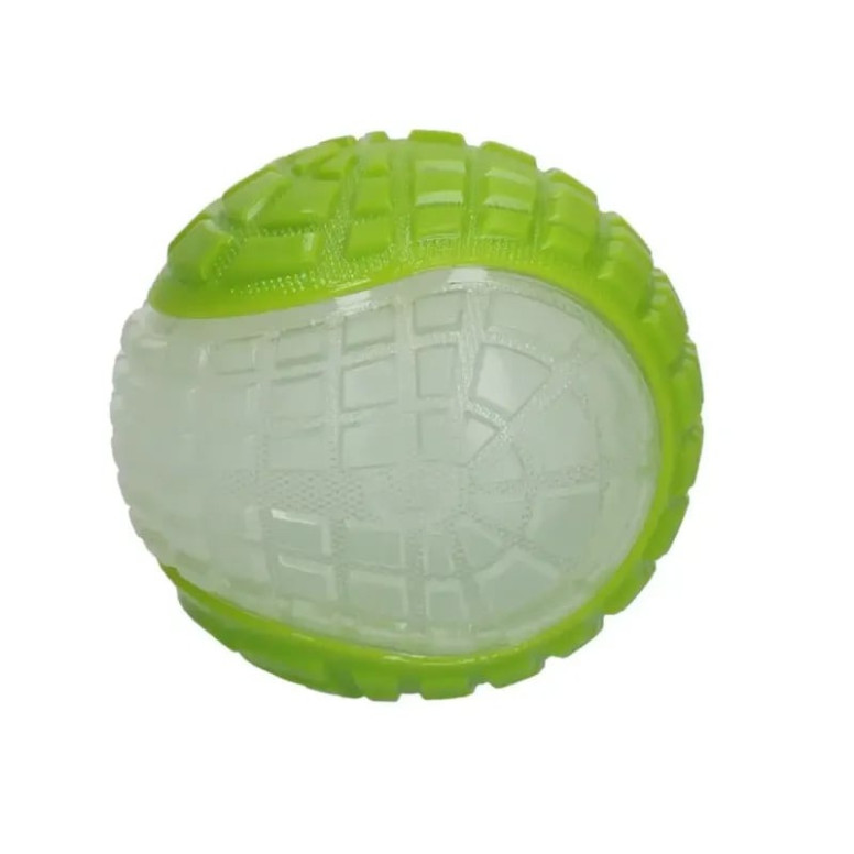 Balle chien Dog Comets phospho vert 10cm - Rebond, couineur