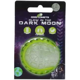 Jouet chien phosphorescent Dog Comets - Balle Moon Vert 5cm