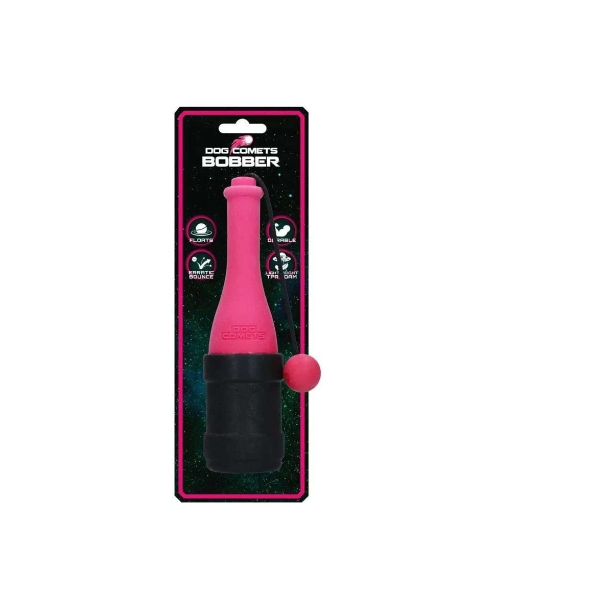 Dog Comets Bobber Rose : jouet chien flottant 23 cm