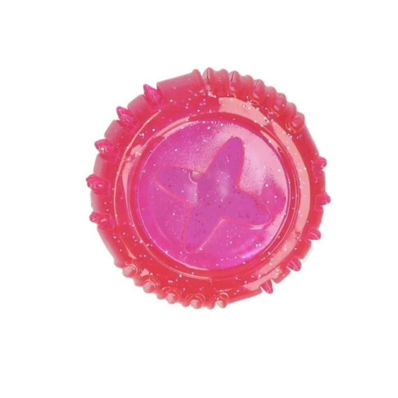 Jouet distributeur friandises chien Dog Comets - TPR rose 7cm
