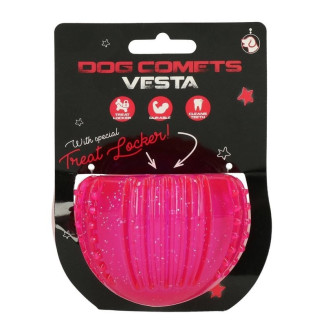 Jouet distributeur friandises chien Dog Comets - TPR rose 7cm