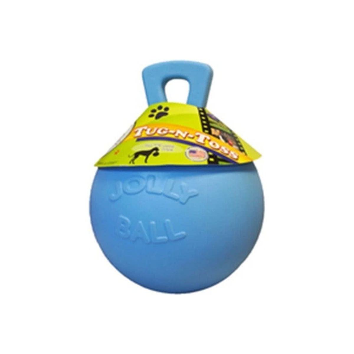 Jouet Tug-n-Toss Jolly Pets : 15 cm, bleu clair, idéal pour jeux