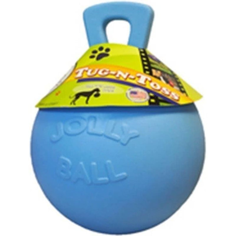Jouet Tug-n-Toss Jolly Pets : 15 cm, bleu clair, idéal pour jeux