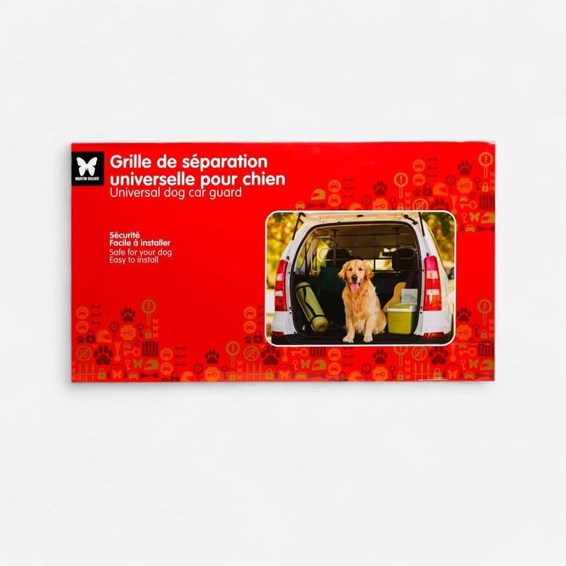 Packshot de la Grille de séparation auto universelle Martin Sellier pour chien, grille ajustable 80-