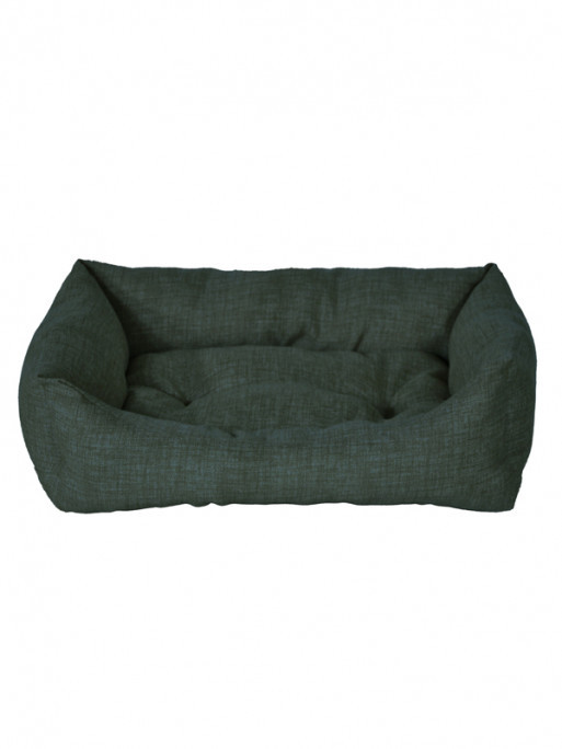 Grey square pet bed from VADIGRAN 1083616 with raised edges and washable cover, for small dogs and c