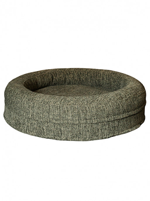 Fantail Elite Forest orthopedic dog cushion in forest blue, showing its thick memory foam structure 
