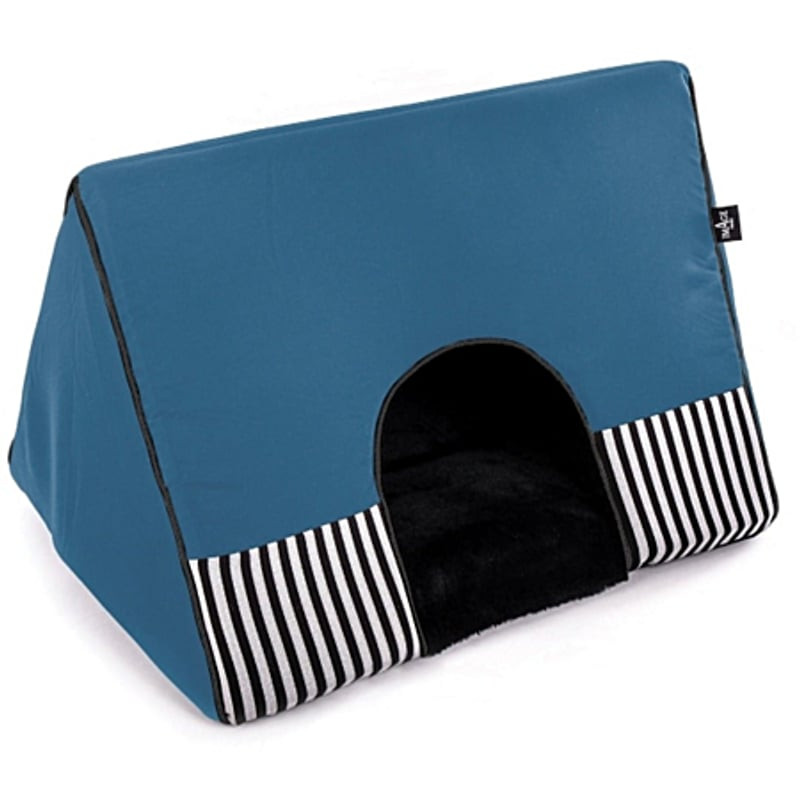 Martin Sellier Divine Bleu Home panier tente L, extérieur bleu marine à rayures noir/blanc, intérieu