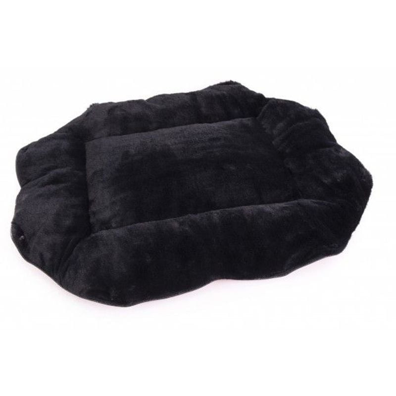 Vue de côté pliée de La Corbeille Cosy Mystic Rouge T68, montrant sa forme compacte en tissu rouge a