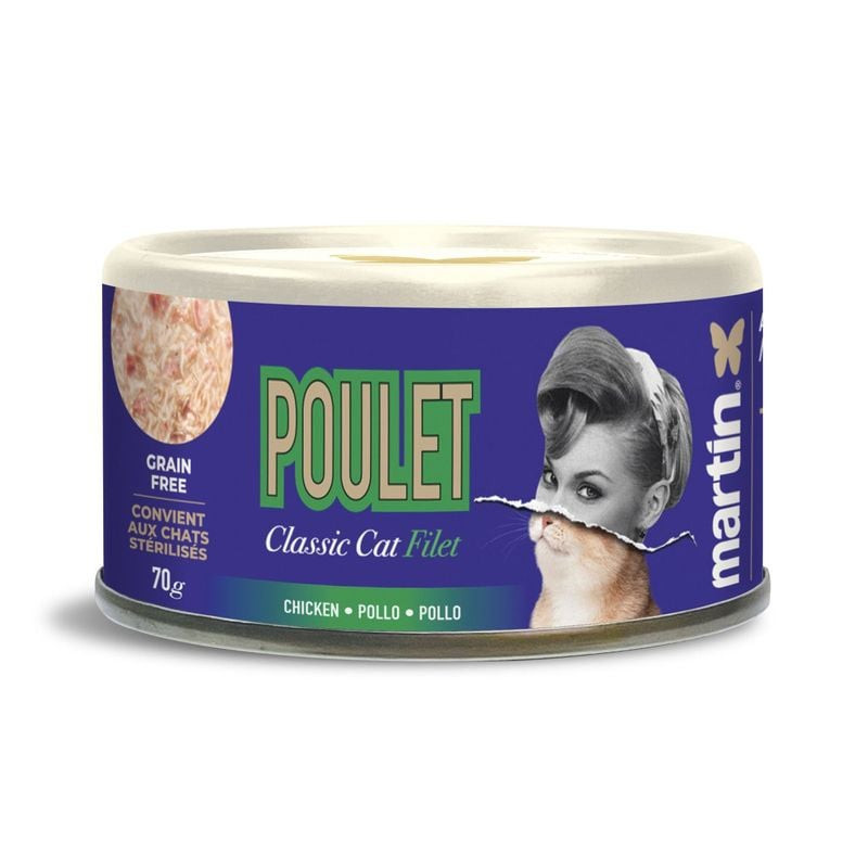 Martin Sellier Classic pâtée chat filet poulet sachet 70g sans céréales pour chats stérilisés, image