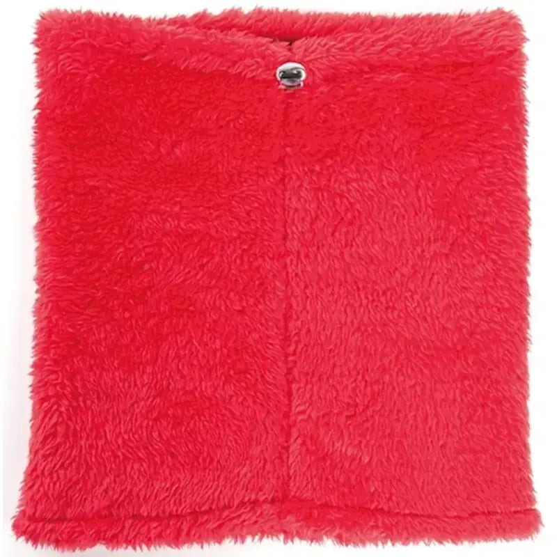 Gros plan sur le snood rouge pour chien Martin Sellier 1083421 taille S, vue ouverte montrant l'inté