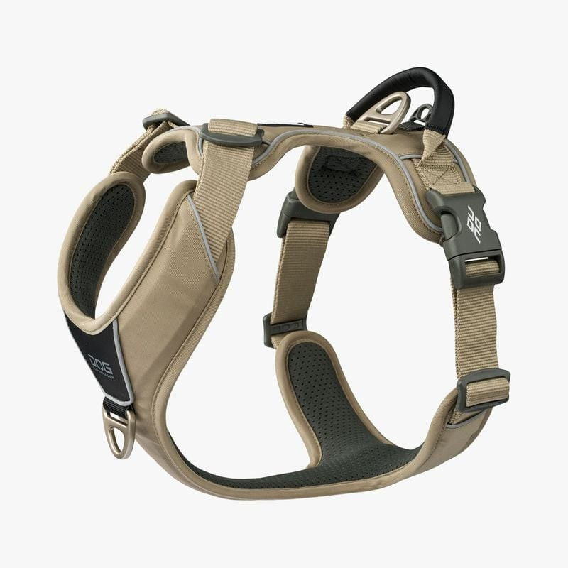 Harnais DOG Copenhagen Comfort Walk Pro Desert Dune XL de face sur chien avec attache poitrine et ba