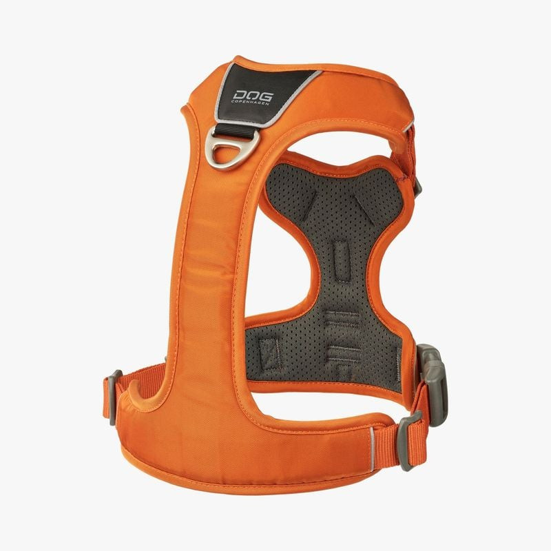 Vue latérale du harnais Comfort Walk Pro montrant la doublure en mesh respirant et les points d'atta