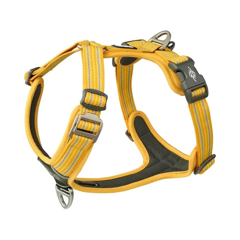 Packshot du harnais Dog Copenhagen Comfort Walk Air V3.0 de face avec sangles ajustables et boucle e