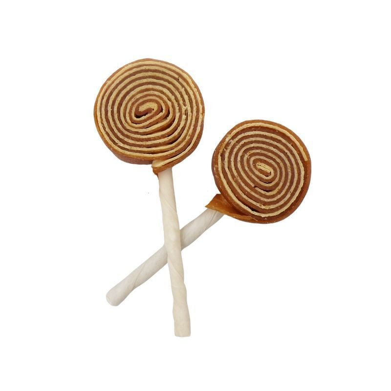 Friandise à mâcher naturelle BUBIMEX 1116667 au canard et cabillaud pour chien, 10 cm de long, sur f