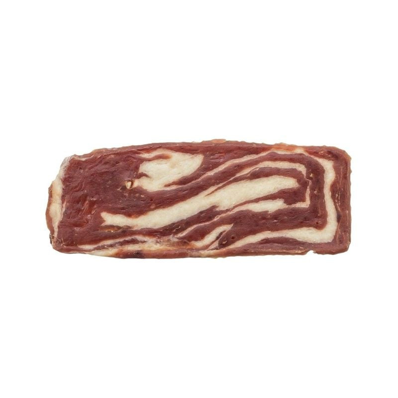 Vue latérale de l'emballage de la friandise Trixie PREMIO Bullduck avec détails des ingrédients