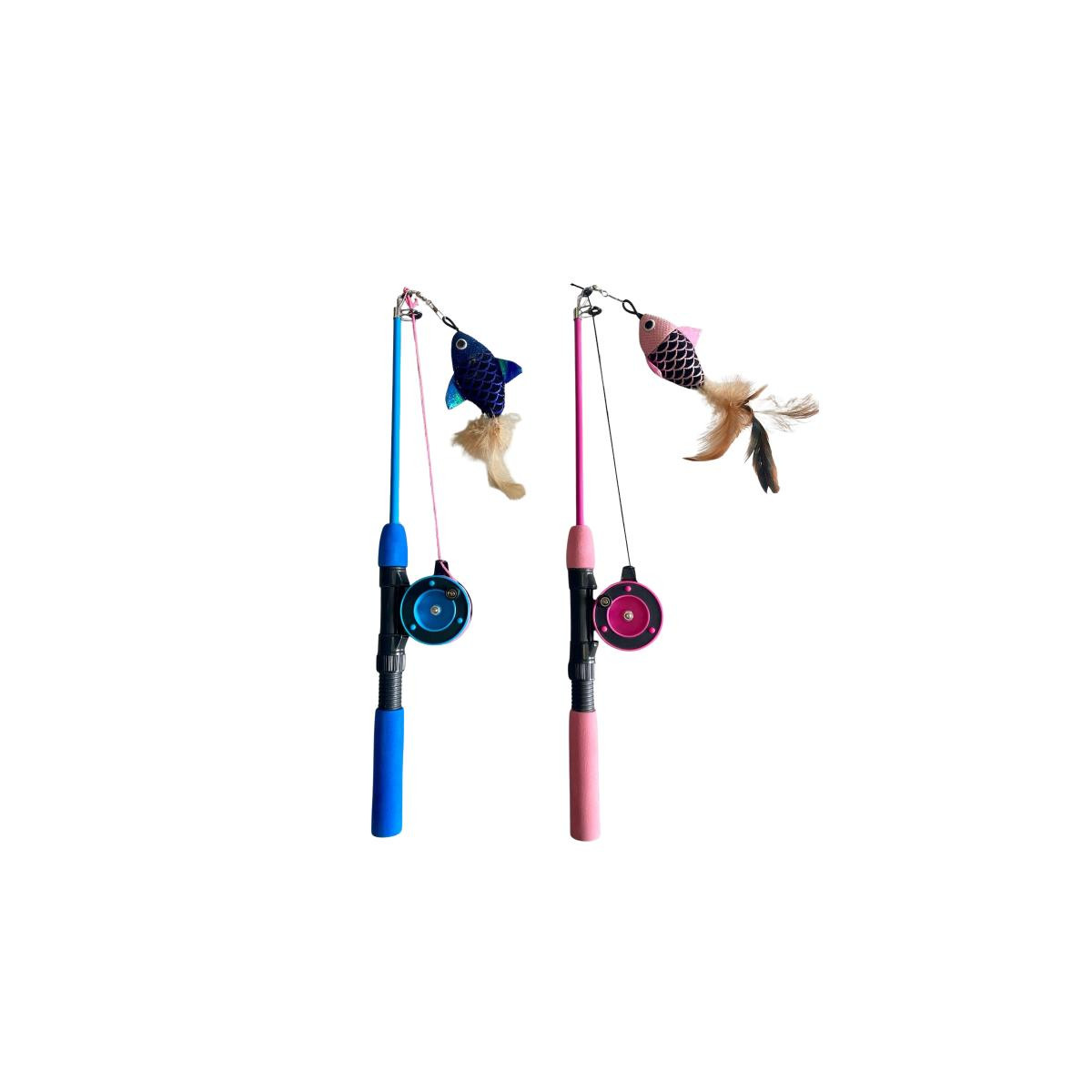 JOUET CHAT CANNE A PECHE TELESCOPIQUE 41–73 CM