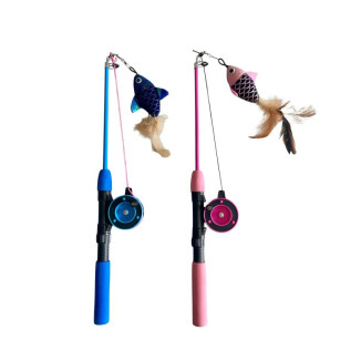 JOUET CHAT CANNE A PECHE TELESCOPIQUE 41–73 CM