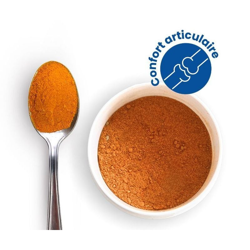 Complément alimentaire confort articulaire pour chien et chat, poudre naturelle en pot