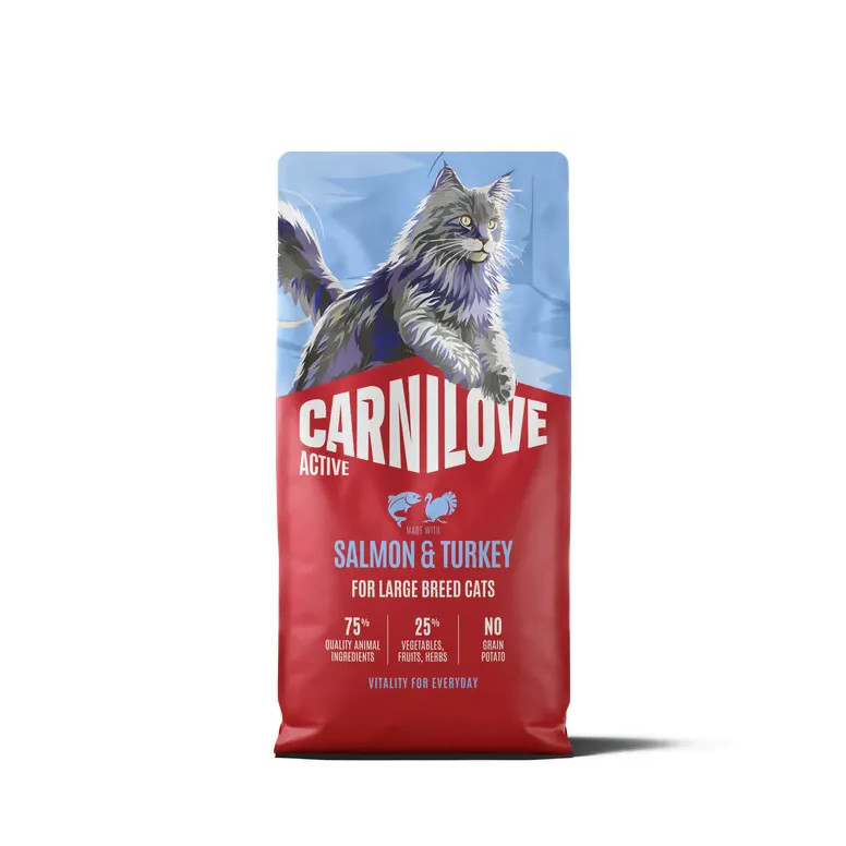 Carnilove croquettes pour chat grande race saumon et dinde