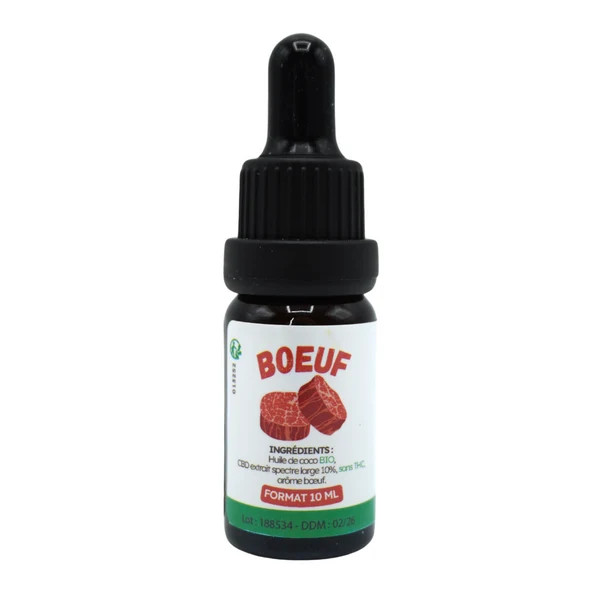 ANICOOL Huile Chanvre Bœuf 10ml - Bien-être Grand Chien | Sans THC