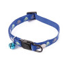 Coll chat tete de mort refl bleu