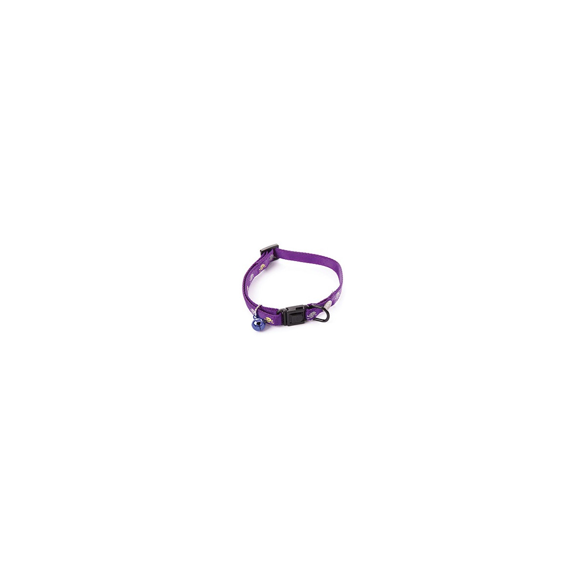 Coll chat tete de mort refl mauve