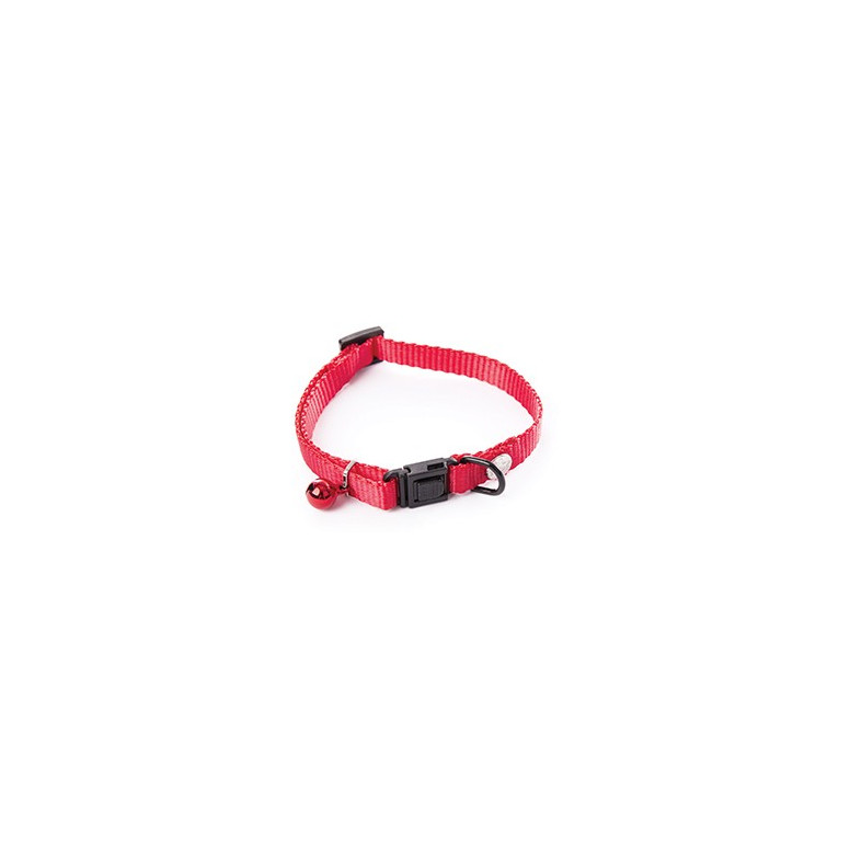 Coll nyl regl chat 10-20/30cm rouge