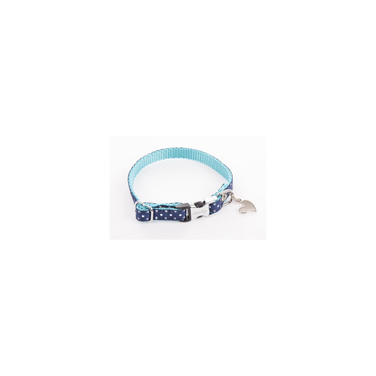 Coll pois xs 10-17/27 bleu