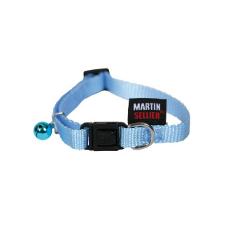 Collier chat 10-20/30 bleu bleu pastel